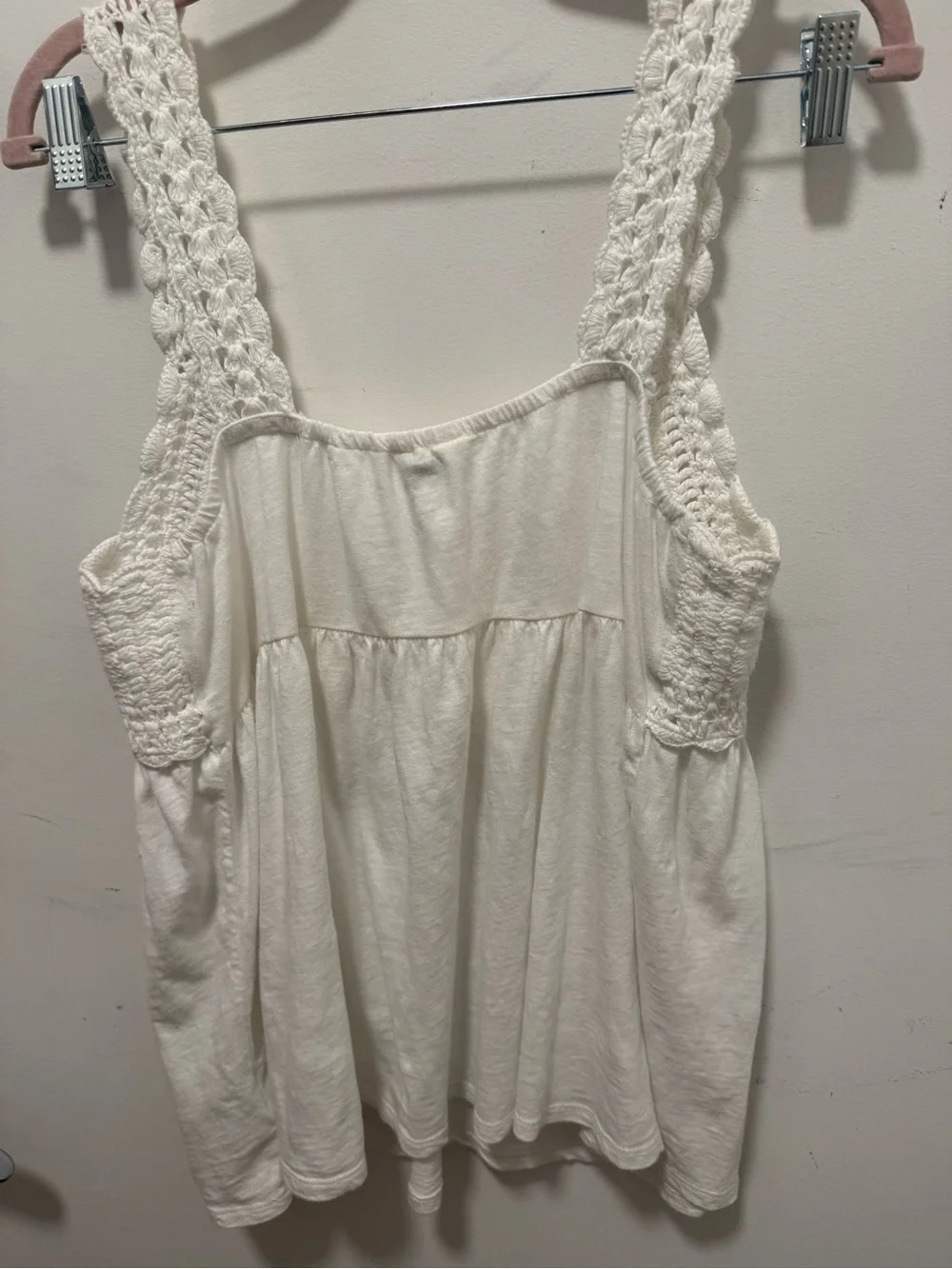 Lucky Brand Cream Crochet Knit Tank Top - Picture 4 of 4